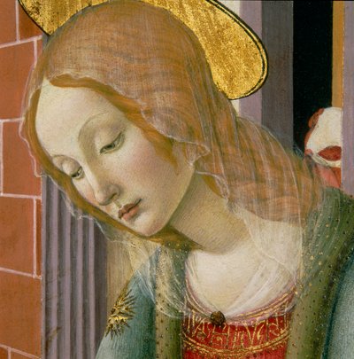 Volto della Vergine, dettaglio da Francesco Botticini